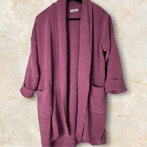Natori Women's Cozy Cardigan / Robe ‎ XL – Soft Plush Lounge Wear Mauve Pink EUC